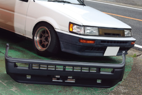 素材感まで忠実に再現!AE86トレノバンパー復刻品