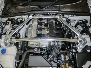 【OKUYAMA】ブレーキ効率とペダルタッチのフィーリングが向上【ストラットタワーバー フロント タイプⅡ MCS】 - 04-02_オクヤマ_ND装着_nderc_towerbar02