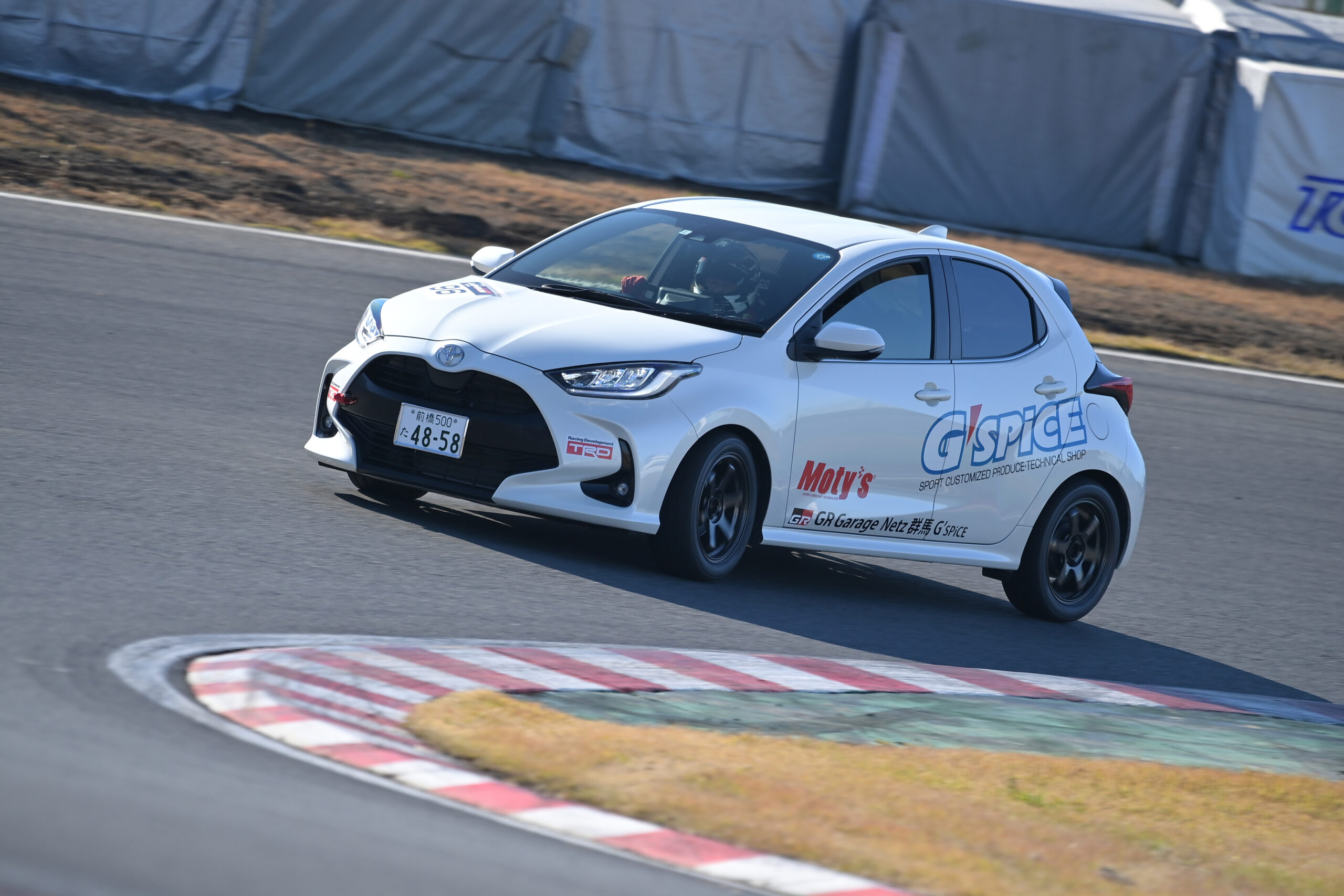 GR Garage Netz群馬 G’ SPiCE「2023年のPN１クラスに挑むMXPA10ヤリス」全日本ジムカーナ車両筑波タイムアタック
