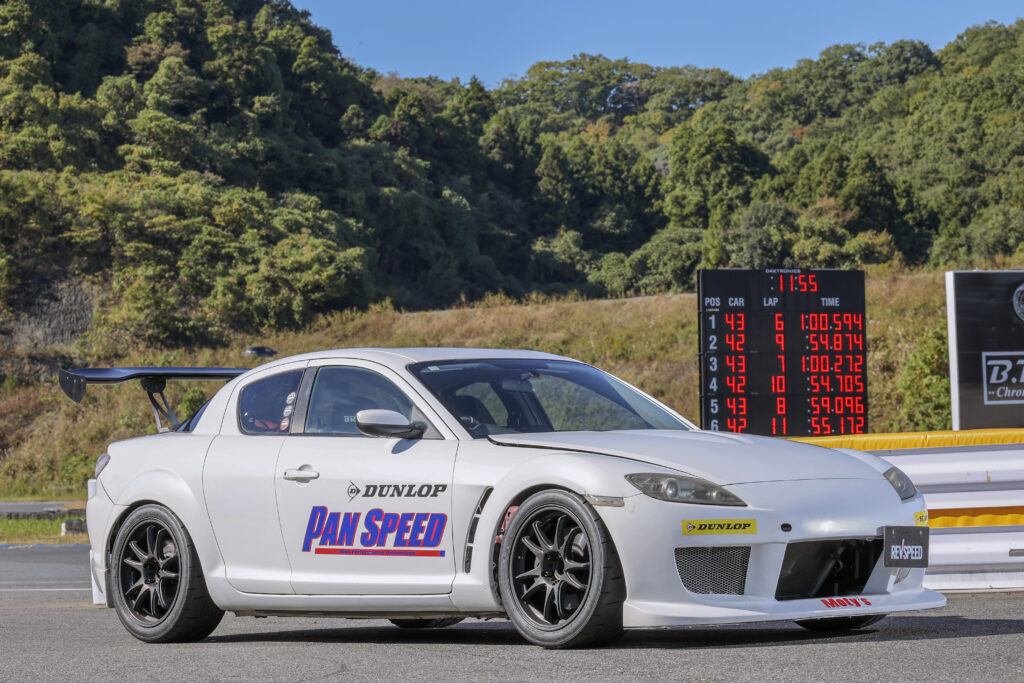 パンスピードはポート加工を施したRX-8で参戦。タイヤはディレッツァの新作R301R Sを履く　【12/19開催REVSPEED 筑波スーパーバトル事前情報】