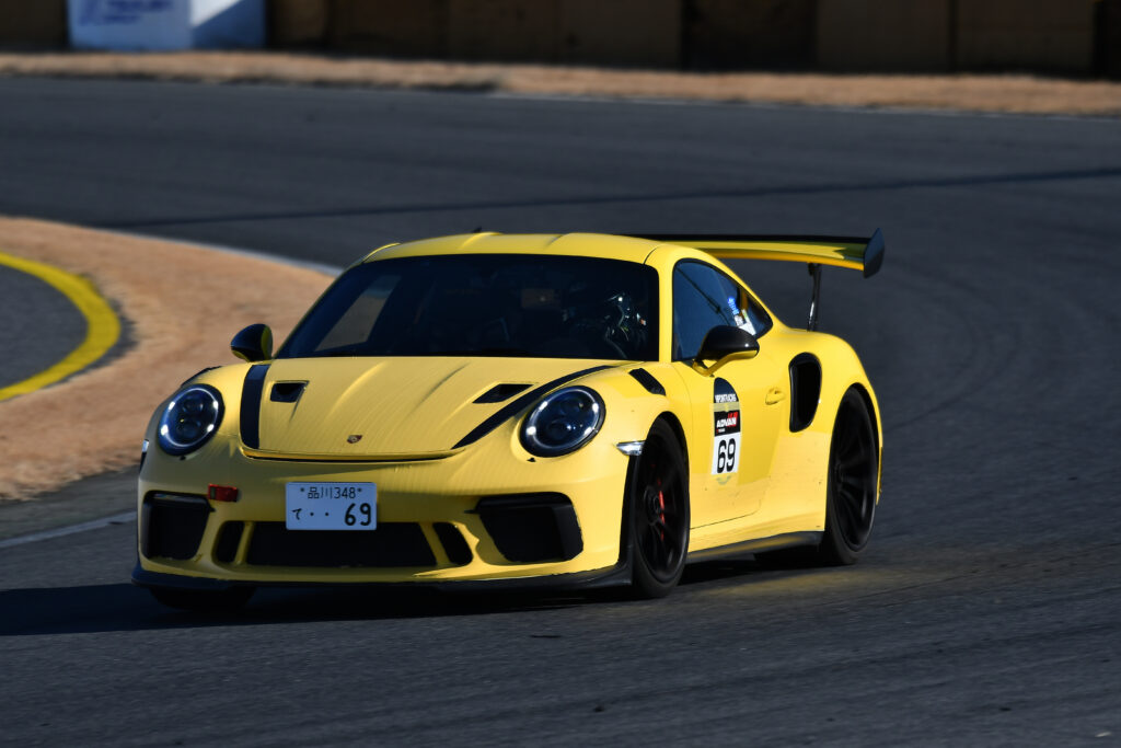 ほぼノーマルの状態で1分0秒台をマーク　「古谷知久 991MA175 ポルシェ911 フレッシュタイヤ東京GT3RS」全日本ジムカーナ車両 筑波タイムアタック