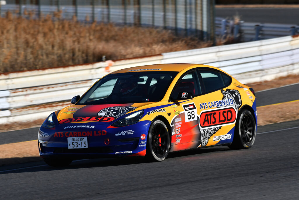 2年連続で筑波を走行し、大幅にタイムアップ「安木美徳 3L23PT　テスラMODEL3」全日本ジムカーナ車両 筑波タイムアタック