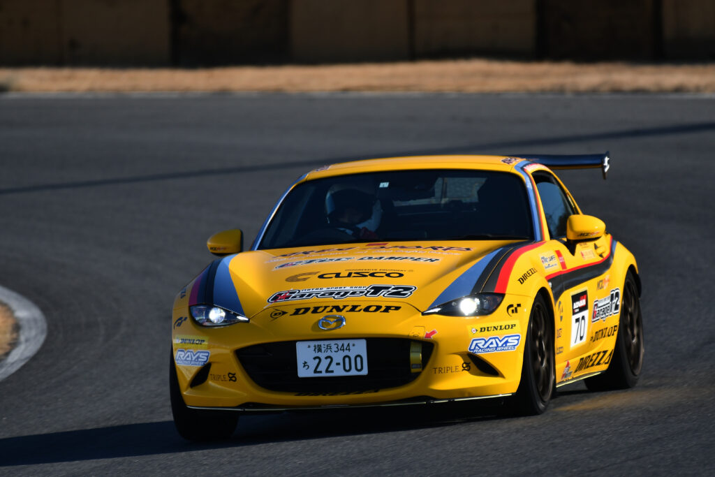 繊細な足まわりチューンで好タイムを引き出す　「山本哲也 NDERC ロードスターRF　DLT2SPMエリロードスター」　全日本ジムカーナ車両 筑波タイムアタック